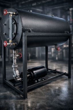 condensate return system with boiler feed pump for steam boiler applications